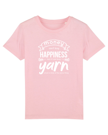 Money can buy Yarn (Banii pot cumpăra ață de tricotat) alb Cotton Pink