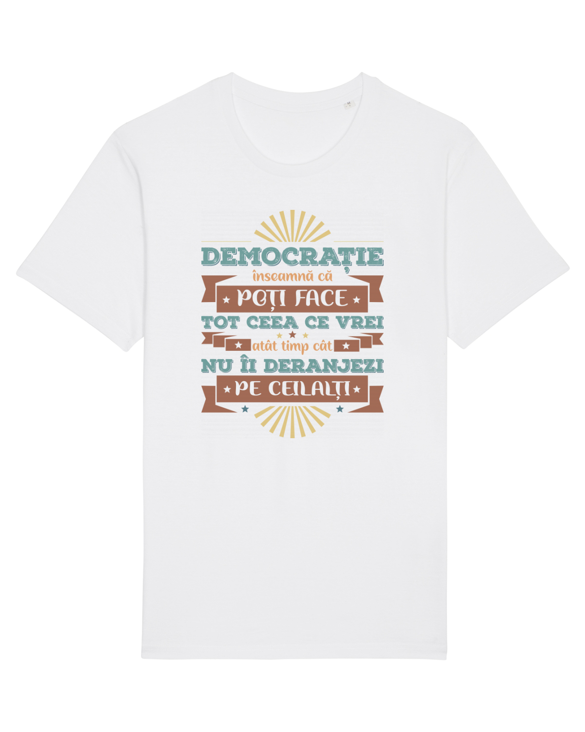 Tricou mânecă scurtă Unisex Rocker White