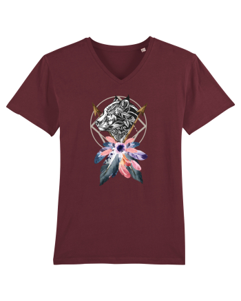 Lup cu Sageată Floral Burgundy