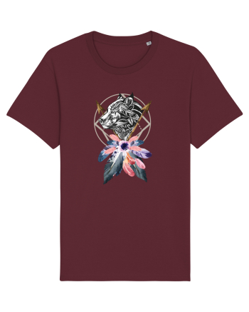 Lup cu Sageată Floral Burgundy