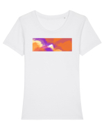 Abstract Tricou mânecă scurtă guler larg fitted Damă Expresser