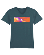 Abstract Tricou mânecă scurtă guler V Bărbat Presenter