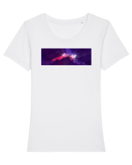 Abstract 2 Tricou mânecă scurtă guler larg fitted Damă Expresser