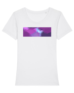 Abstract 3 Tricou mânecă scurtă guler larg fitted Damă Expresser