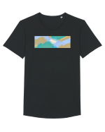 Abstract 6 Tricou mânecă scurtă guler larg Bărbat Skater