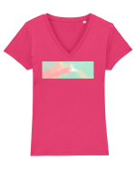 Abstract 8 Tricou mânecă scurtă guler V Damă Evoker