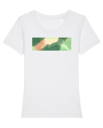 Abstract 9 Tricou mânecă scurtă guler larg fitted Damă Expresser