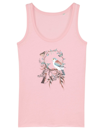 Pasare cu Fluturi în Dreamcatcher Cotton Pink