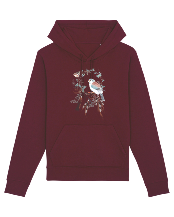 Pasare cu Fluturi în Dreamcatcher Burgundy