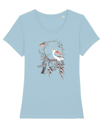 Pasare cu Fluturi în Dreamcatcher Sky Blue