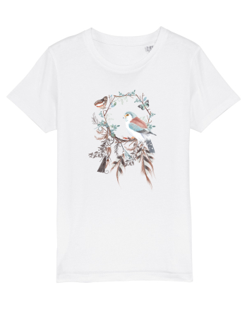 Pasare cu Fluturi în Dreamcatcher White