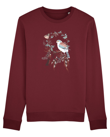 Pasare cu Fluturi în Dreamcatcher Burgundy