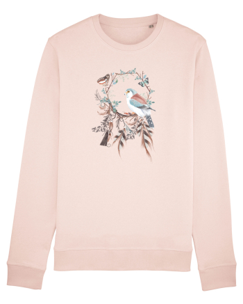 Pasare cu Fluturi în Dreamcatcher Candy Pink