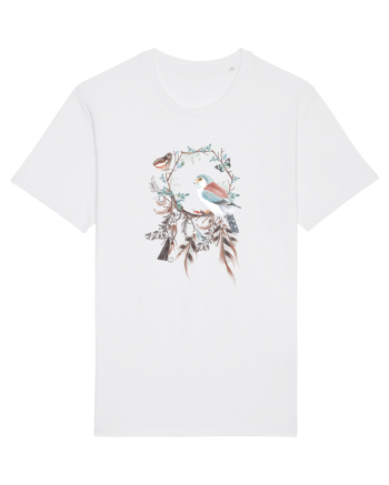 Pasare cu Fluturi în Dreamcatcher White