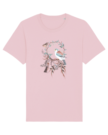 Pasare cu Fluturi în Dreamcatcher Cotton Pink