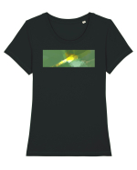 Abstract 10 Tricou mânecă scurtă guler larg fitted Damă Expresser