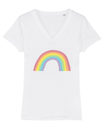 Rainbow Tricou mânecă scurtă guler V Damă Evoker
