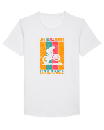 Life Is All About Balance Tricou mânecă scurtă guler larg Bărbat Skater