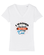 I washed my hands before it was cool Tricou mânecă scurtă guler V Damă Evoker