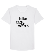 Bike To Work Tricou mânecă scurtă guler larg Bărbat Skater