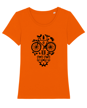 Bicycle Skull Bright Orange