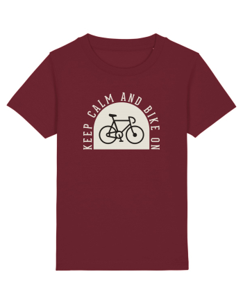 Keep Calm And Bike On Burgundy