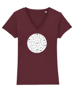 Insecte sub lupă Tricou mânecă scurtă guler V Damă Evoker