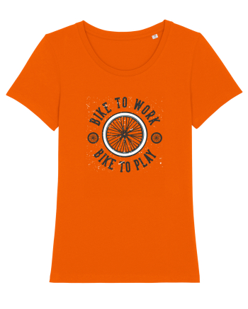 Bike to Work Bike to Play Bright Orange