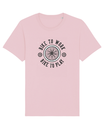 Bike to Work Bike to Play Cotton Pink