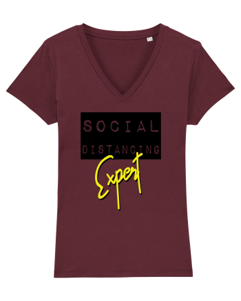 Social Distancing Expert Burgundy