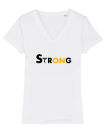 Strong Tricou mânecă scurtă guler V Damă Evoker