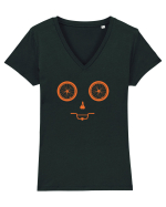 Bicycle Funny Face Tricou mânecă scurtă guler V Damă Evoker