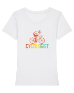 Cycologist Colors Tricou mânecă scurtă guler larg fitted Damă Expresser