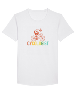 Cycologist Colors Tricou mânecă scurtă guler larg Bărbat Skater