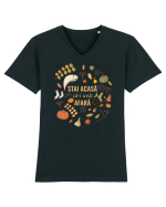 Toamna stai acasa Tricou mânecă scurtă guler V Bărbat Presenter
