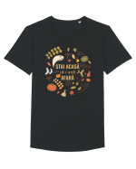 Toamna stai acasa Tricou mânecă scurtă guler larg Bărbat Skater