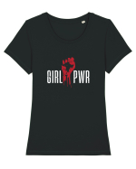 Girl Power Tricou mânecă scurtă guler larg fitted Damă Expresser