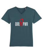 Girl Power Tricou mânecă scurtă guler V Bărbat Presenter