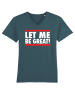 Let me be great Tricou mânecă scurtă guler V Bărbat Presenter