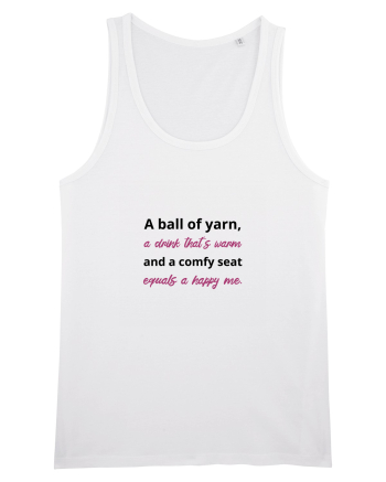 Yarn, Drink, Seat, Happy (negru si roz) White
