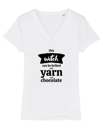 This Witch can be bribed with yarn and chocolate. White