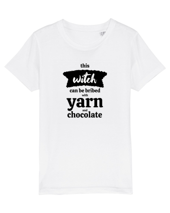 This Witch can be bribed with yarn and chocolate. White