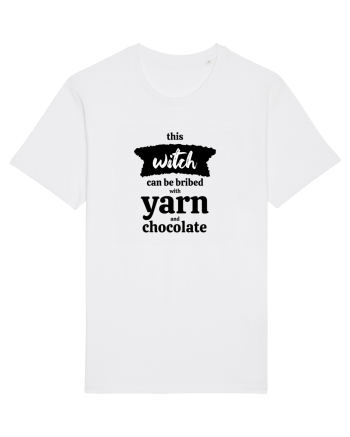 This Witch can be bribed with yarn and chocolate. White
