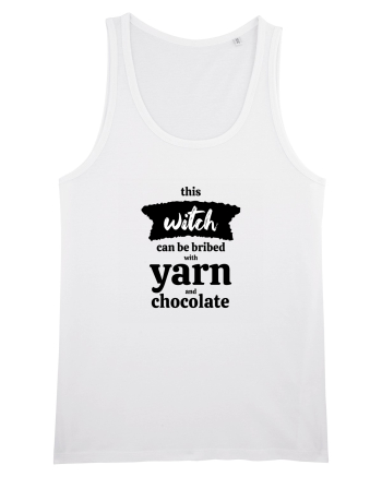 This Witch can be bribed with yarn and chocolate. White