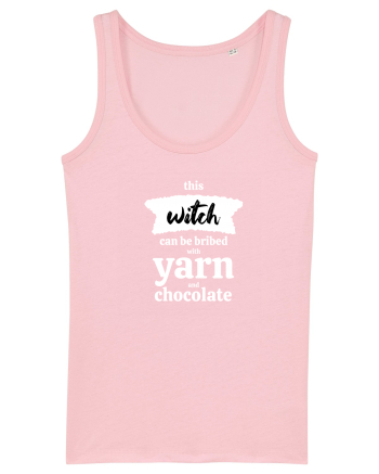 This Witch can be bribed with yarn and chocolate. (alb) Cotton Pink
