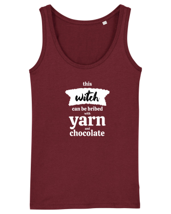 This Witch can be bribed with yarn and chocolate. (alb) Burgundy