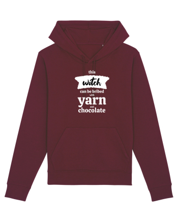 This Witch can be bribed with yarn and chocolate. (alb) Burgundy