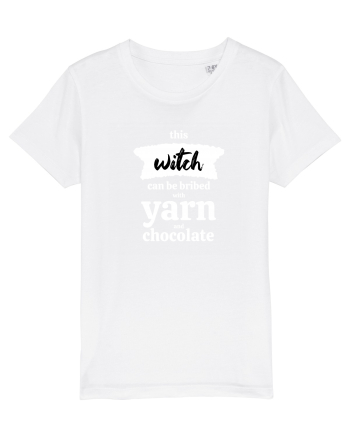 This Witch can be bribed with yarn and chocolate. (alb) White
