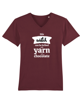 This Witch can be bribed with yarn and chocolate. (alb) Burgundy