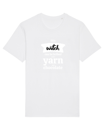 This Witch can be bribed with yarn and chocolate. (alb) White